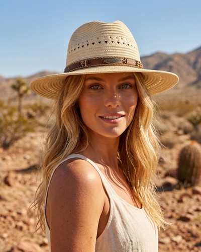 Ladies summer hat straw ibiza - ladies,