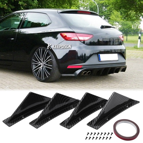 4pcs carbon fiber look - carbon, rear